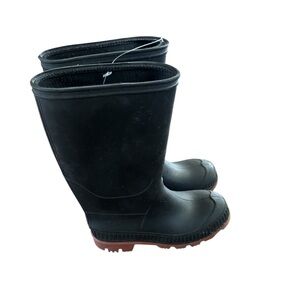 Kids Black Rubber rain Boots size 13